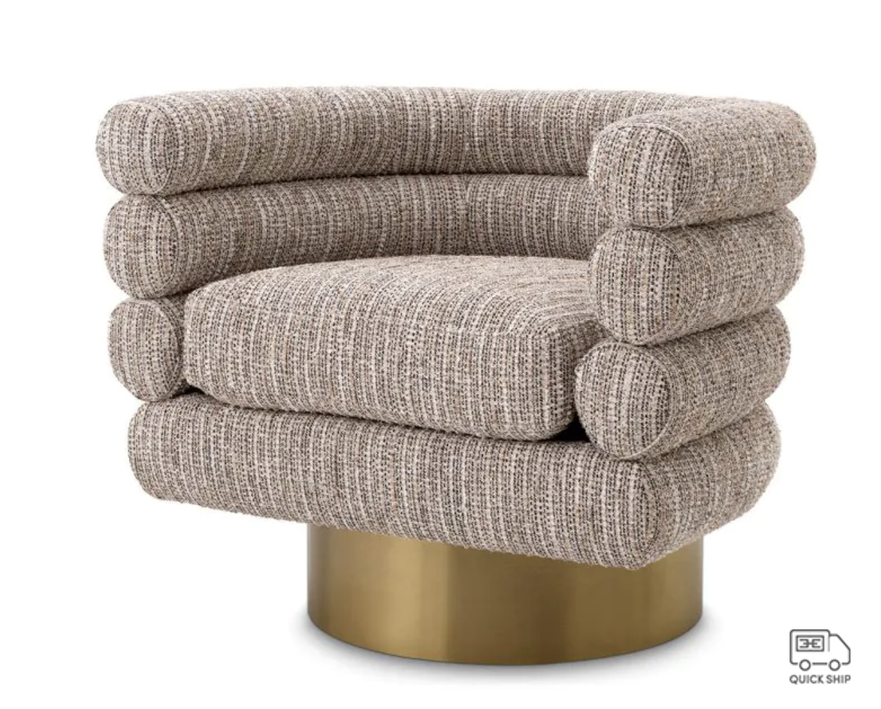 MAGUIRE SWIVEL CHAIR in Mademoiselle Beige image 0