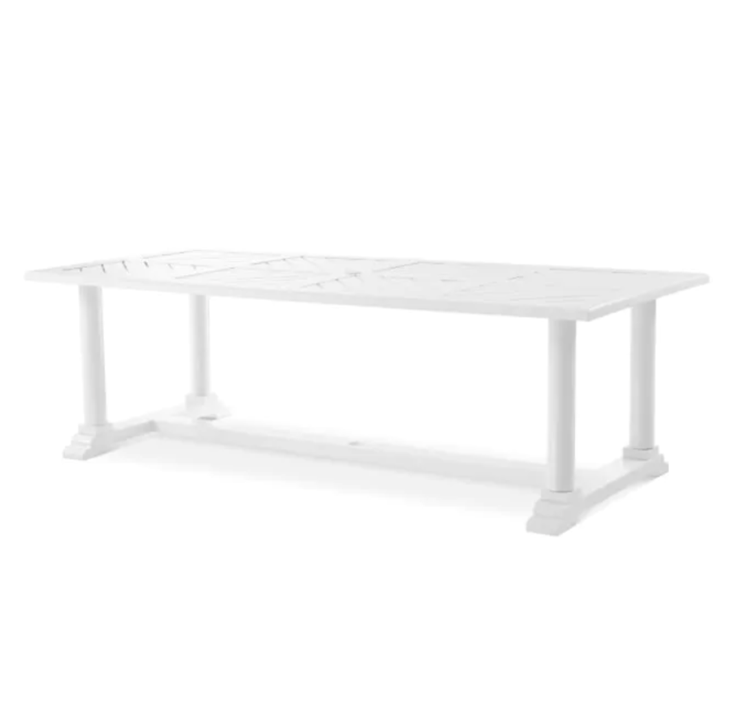 BELL RIVE OUTDOOR DINING TABLE in White image 3