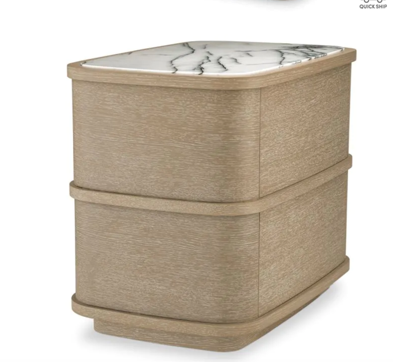 Cabana Two Drawer Nightstand in Washed Oak image 4