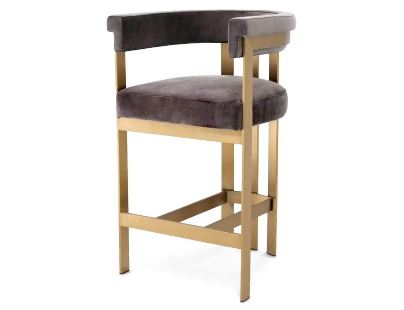 CLUBHOUSE COUNTER STOOL in Savona Grey Velvet image 0