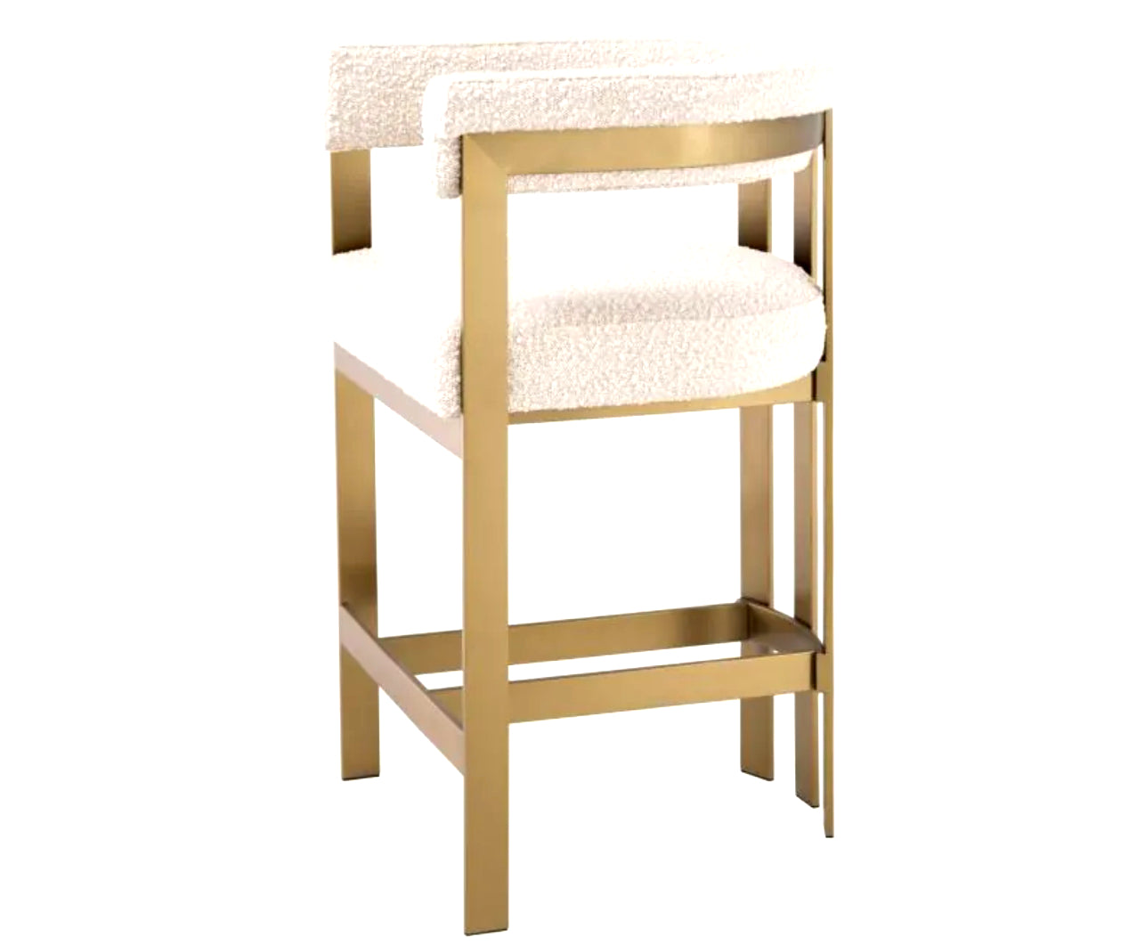 CLUBHOUSE COUNTER STOOL in Bouclé Cream image 2