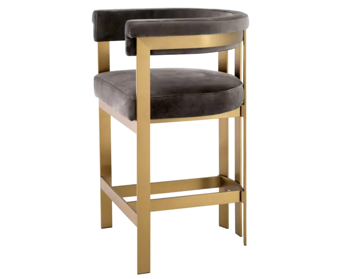 CLUBHOUSE COUNTER STOOL in Savona Grey Velvet image 6