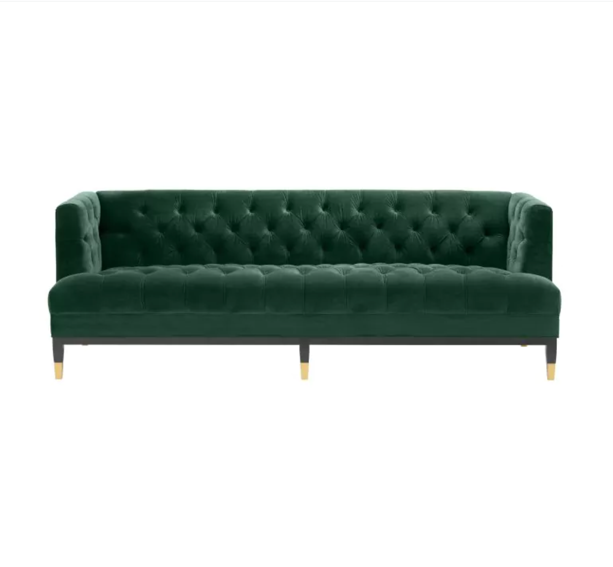 CASTELLE SOFA in Dark Green Velvet image 1