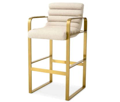 OLSEN MODERN BAR STOOL in Scalea Sand |- Pair of 2 image 0
