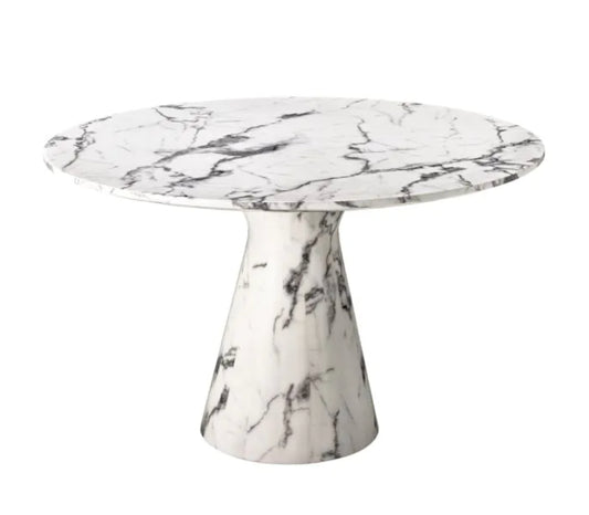 TURNER DINING TABLE White faux marble image 0