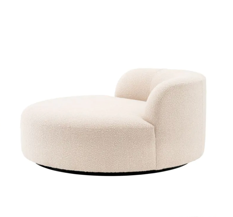 BJÖRN ROUND SOFA in Bouclé Cream image 2