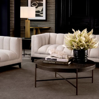 NIKOS ROUND GUNMETAL COFFEE TABLE image 2
