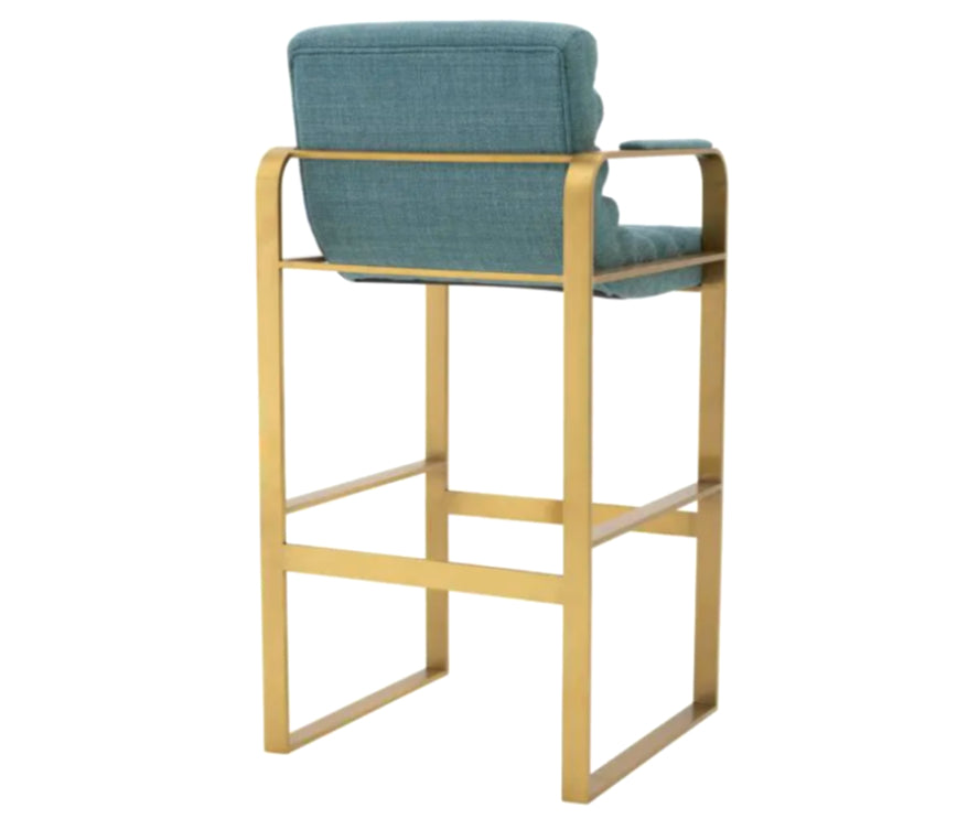 OLSEN BAR STOOL in Scalea Blue - Pair of 2 image 4