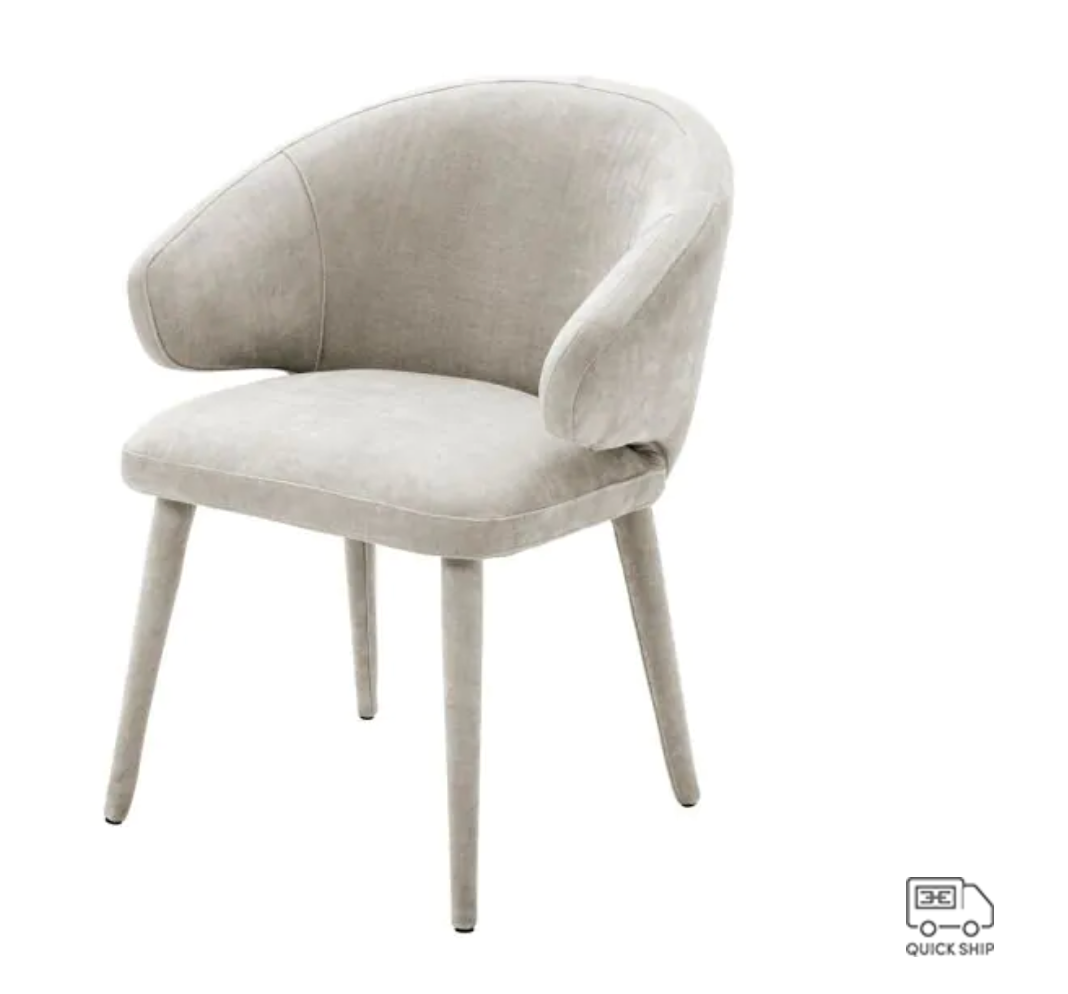 CARDINALE DINING CHAIR in Clarck sand | upholstered legs image 0