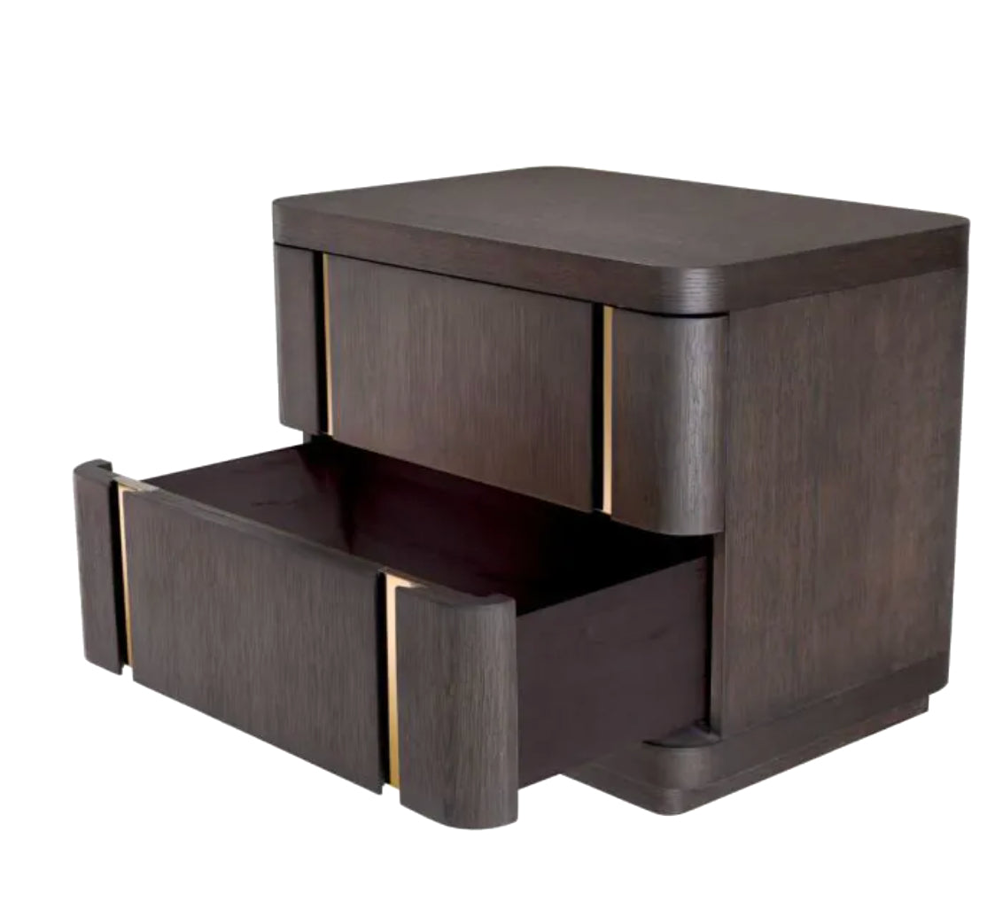 Modesto Mocha Oak Nightstand image 1