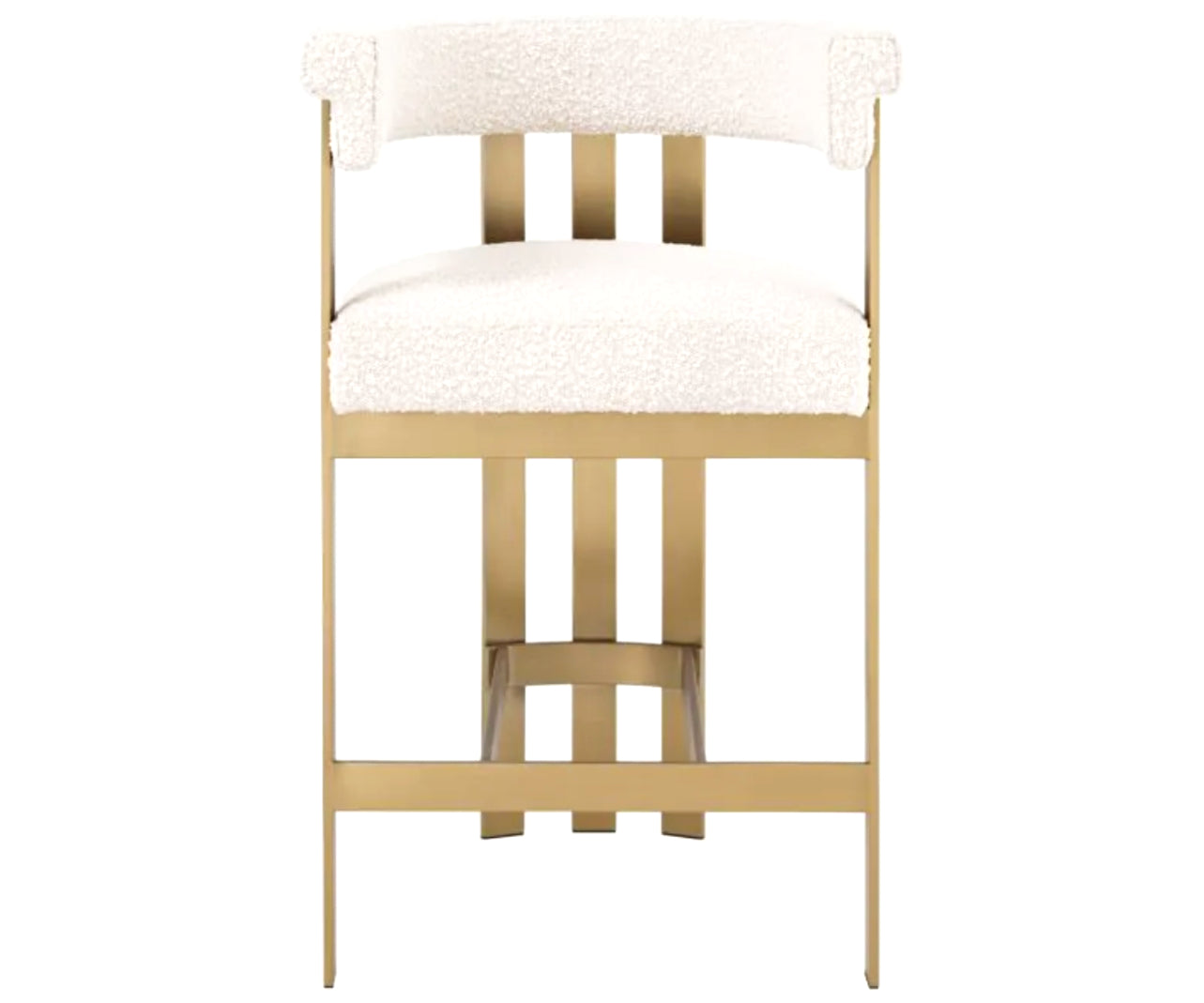 CLUBHOUSE COUNTER STOOL in Bouclé Cream image 4