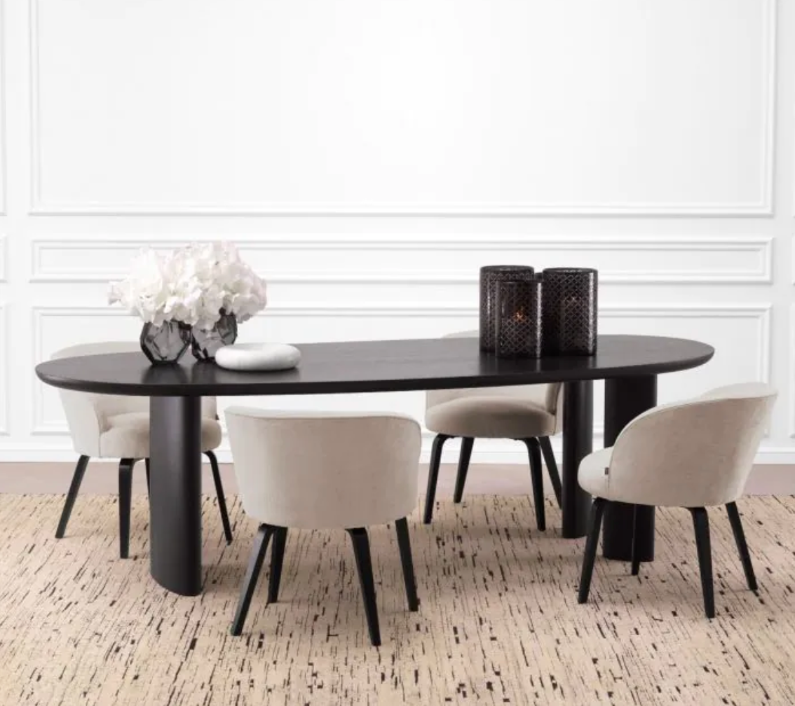 LINDNER DINING TABLE in Black Veneer by Eichholtz image 0