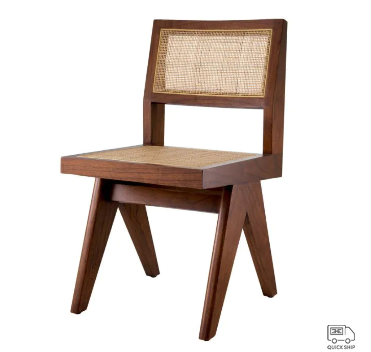 NICLAS DINING CHAIR in Classic brown | rattan cane webbing image 3