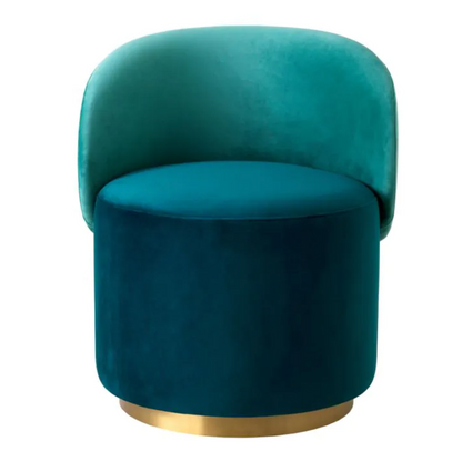 Greer Low Dining Chair in Savona Sea Green Velvet by Eichholtz - Pair of 2 image 3
