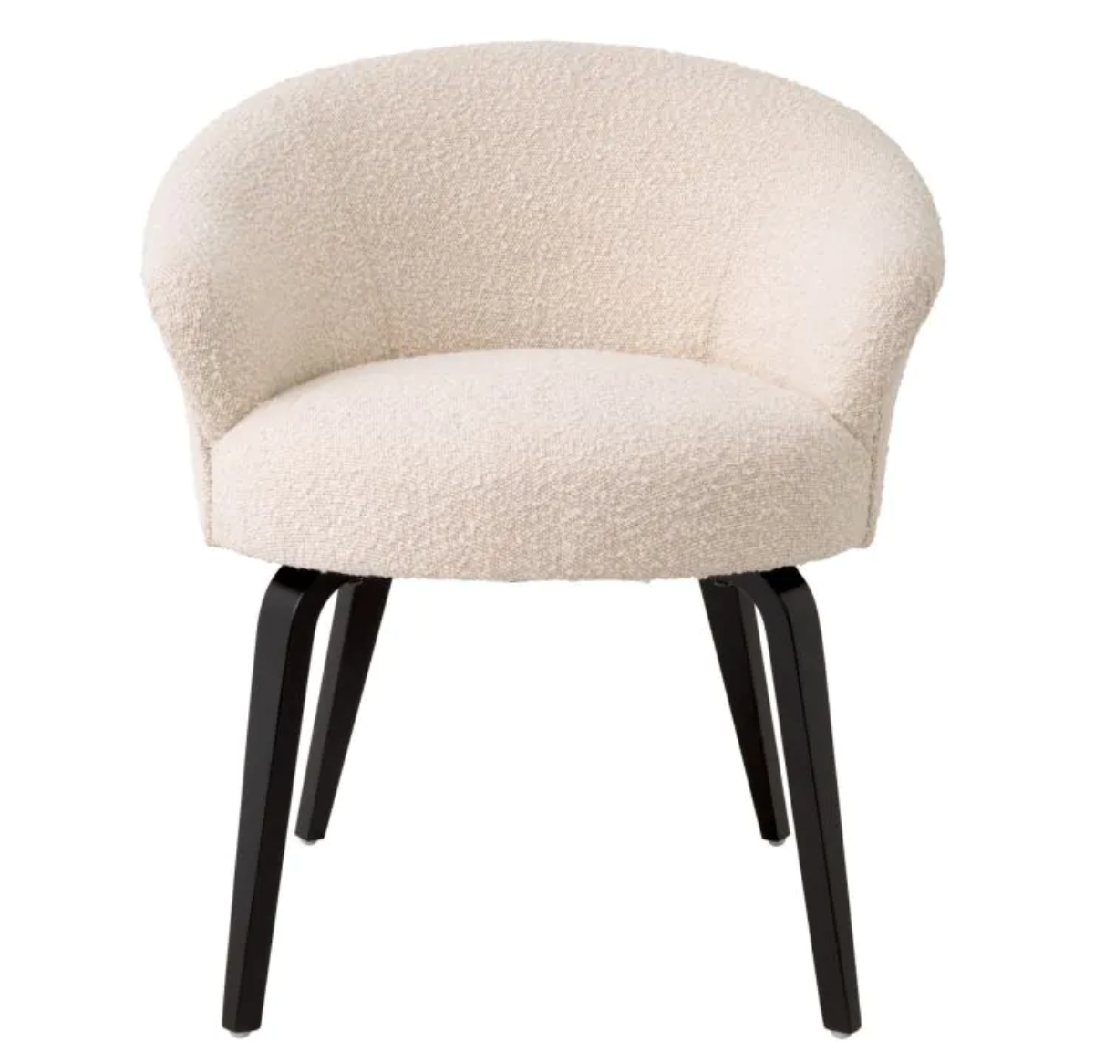 MORRETTI DINING CHAIR in Bouclé cream | black legs image 3