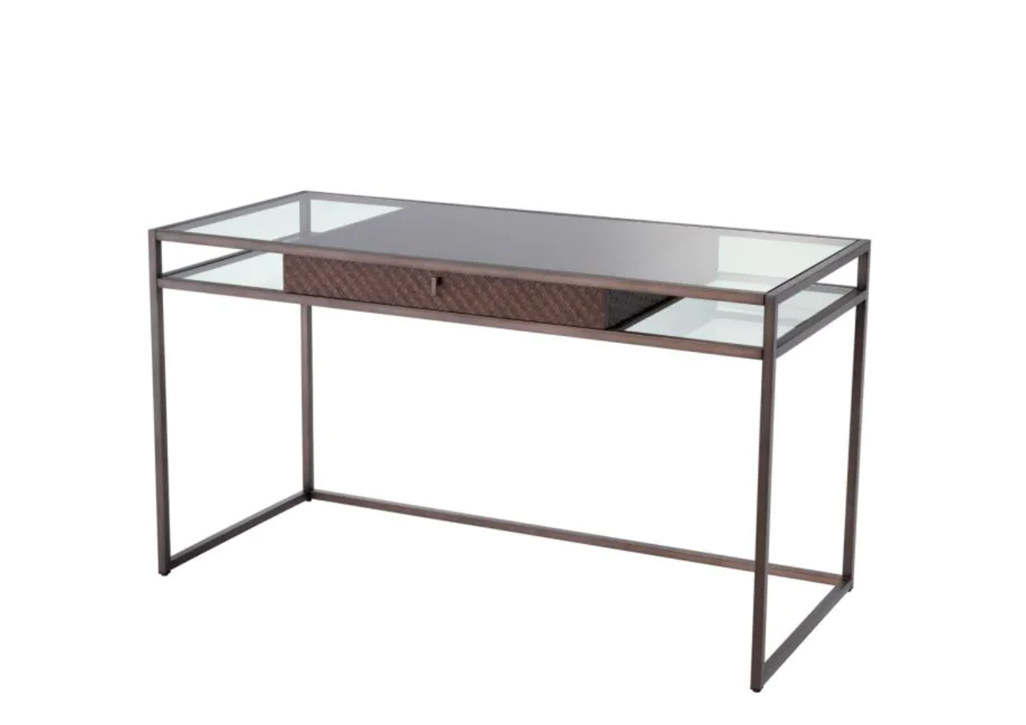 NAPA VALLEY DESK in Woven Oak with Bronze Finish image 0