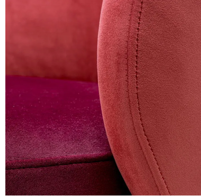 GREER LOW DINING CHAIR Savona bordeaux red velvet | savona faded red velvet | br image 1