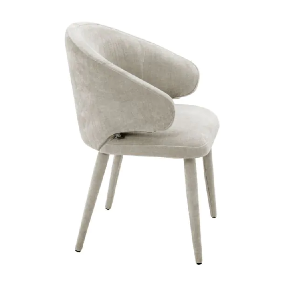 CARDINALE DINING CHAIR in Clarck sand | upholstered legs image 2