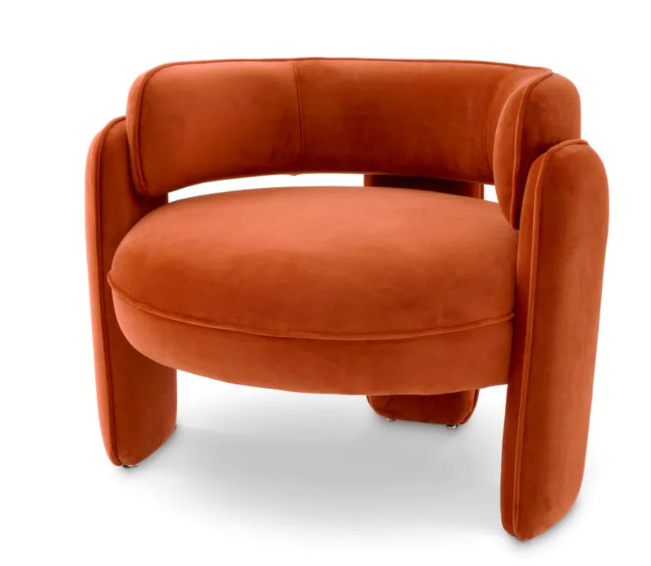 CHAPLIN CHAIR in Savona orange velvet image 1