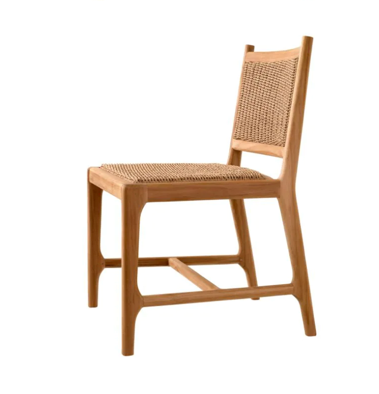 ARMLESS OUTDOOR PIVETTI CHAIR in Natural Teak- Pair of 2 image 5