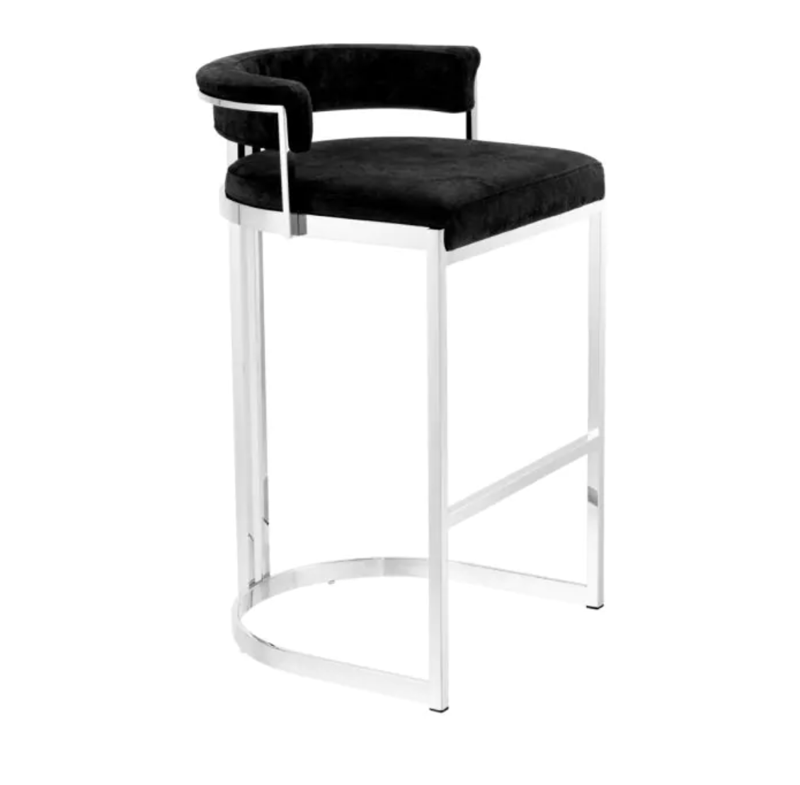 DANTE BLACK VELVET COUNTER STOOL (Pair of 2) image 1