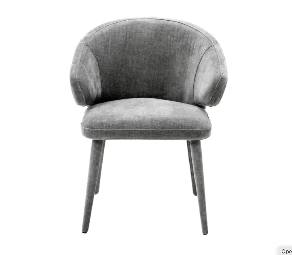 CARDINALE DINING CHAIR in Clarck Grey - Pair of 2 image 1