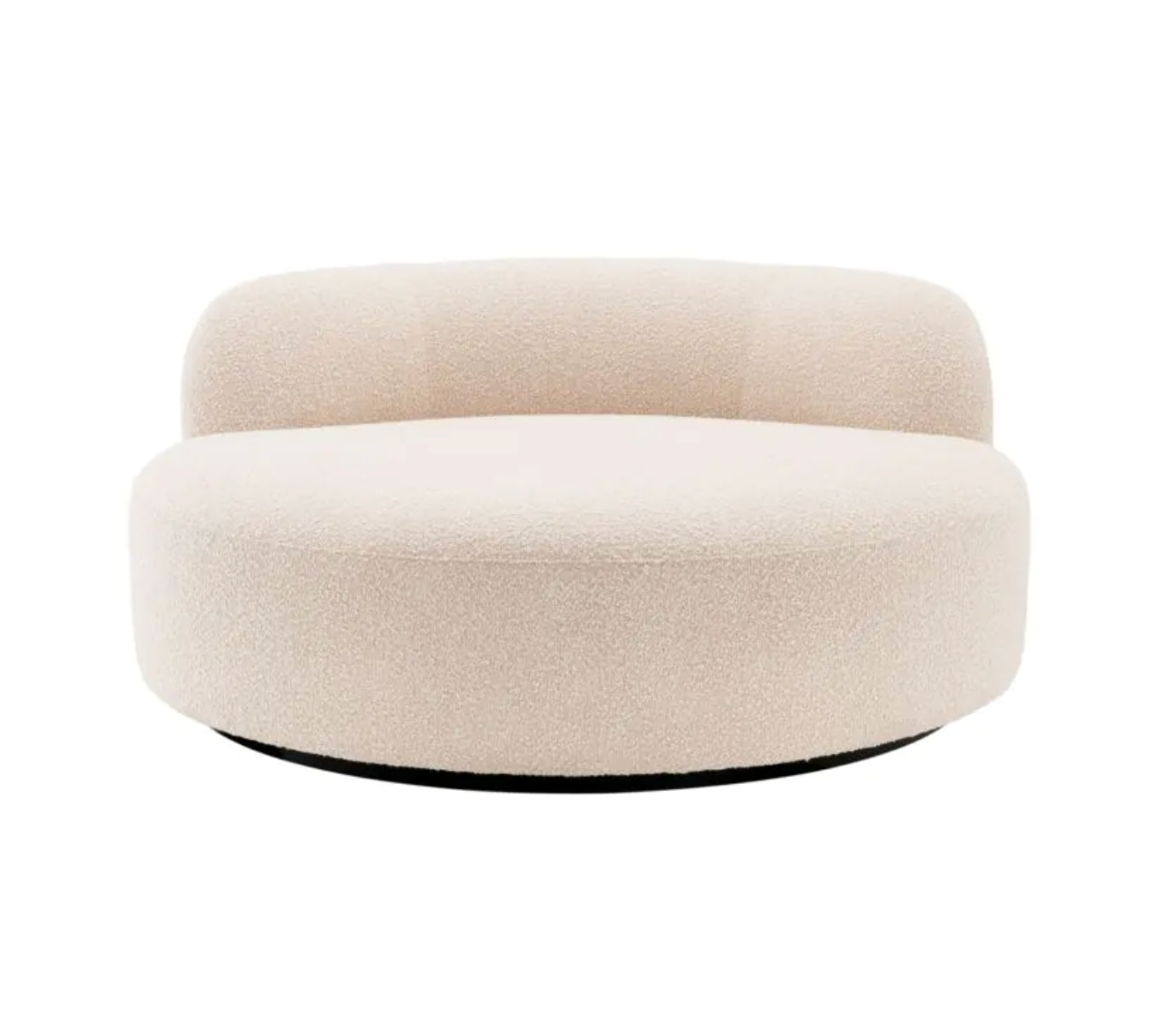 BJÖRN ROUND SOFA in Bouclé Cream image 1