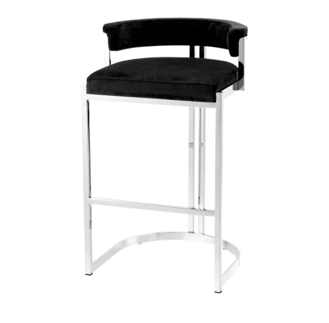 DANTE BLACK VELVET COUNTER STOOL (Pair of 2) image 0